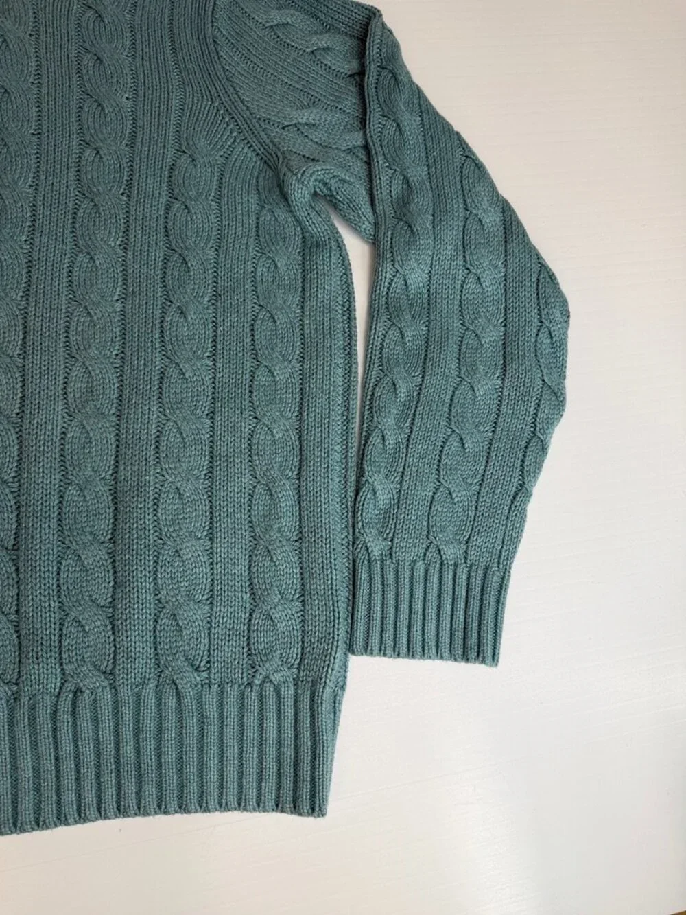 Vintage Ralph Lauren Sweater Men Extra Large Silk Cable Fisherman Jumper Work Ex